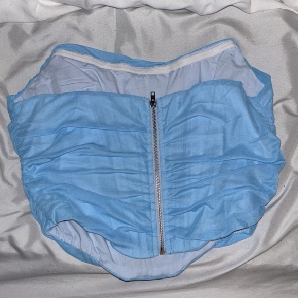 🧡Marthea Chic Strapless Blue Corset Top☆ - Picture 3 of 3